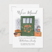 引っ越しましたフロントドアパンプキンホリデームービング 案内ポストカード (正面/裏面)