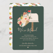 引っ越しましたフローラと緑のメールボックスの新しいアドレス 案内状 (正面/裏面)