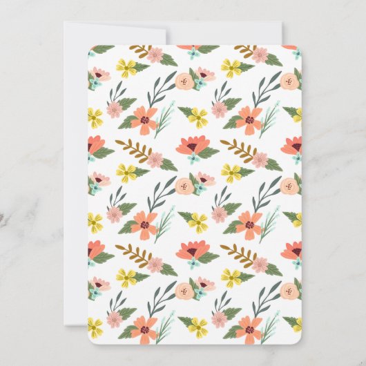 引っ越しましたフローラと緑のメールボックスの新しいアドレス 案内状 (裏面)