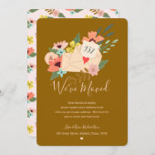 引っ越しましたフローラと緑の封筒の新住所 案内状 (正面/裏面)