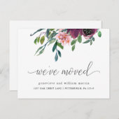 引っ越しましたフローラの住所の変更 案内ポストカード (正面/裏面)