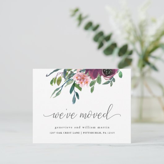 引っ越しましたフローラの住所の変更 案内ポストカード (スタンド正面)