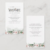 引っ越しましたフローラの新しいアドレスの移動のお知らせ 名刺 (正面/裏面)