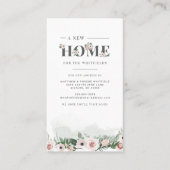 引っ越しましたフローラの新しいアドレスの移動のお知らせ 名刺 (正面)