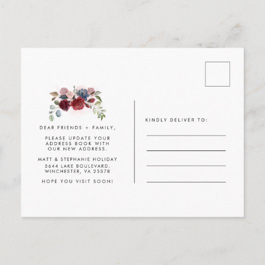 引っ越しましたフローラの新しいアドレスの移動のお知らせ 案内ポストカード (裏面)