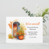 引っ越しましたフローラオレンジフラワードア 案内状 (スタンド正面)