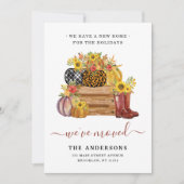 引っ越しましたフローラカボチャひまわり秋移動 案内状 (正面)