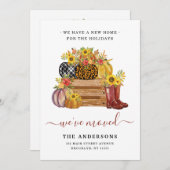 引っ越しましたフローラカボチャひまわり秋移動 案内状 (正面/裏面)