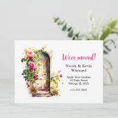 引っ越しましたフローラピンクローズドア 案内状 (スタンド正面)