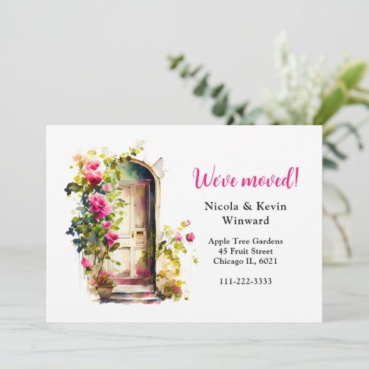 引っ越しましたフローラピンクローズドア 案内状 (スタンド正面)