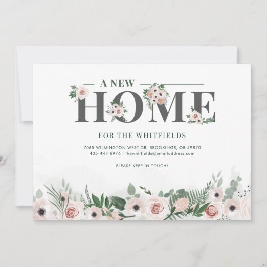 引っ越しましたフローラファミリの移動 案内状 (正面)