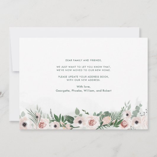 引っ越しましたフローラファミリの移動 案内状 (裏面)