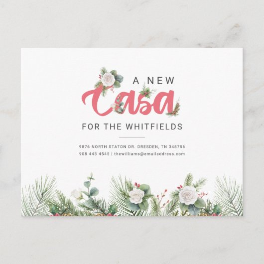 引っ越しましたフローラベリームービングアドレス 案内ポストカード (正面)