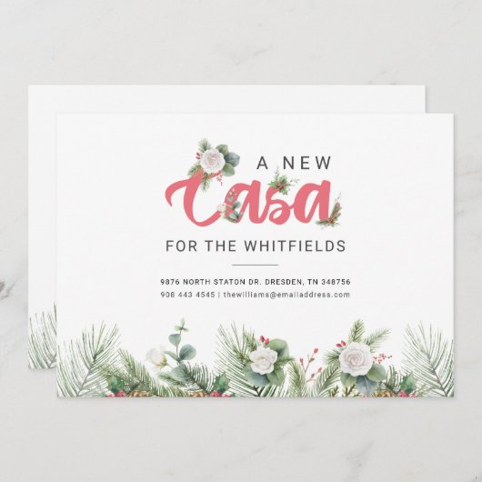 引っ越しましたフローラベリームービングアドレス 案内状 (正面/裏面)