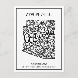 引っ越しましたフローラマンダラアリゾナ州ニューホーム 案内ポストカード