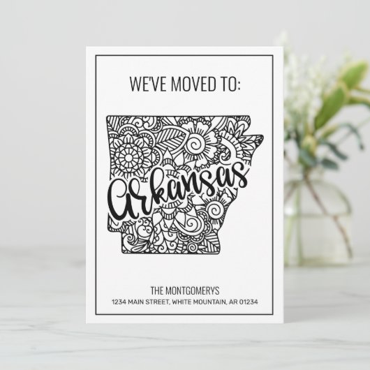 引っ越しましたフローラマンダラアーカンソー州ニューホーム 案内状 (スタンド正面)