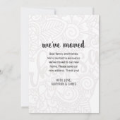 引っ越しましたフローラマンダラアーカンソー州ニューホーム 案内状 (裏面)