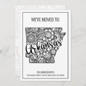 引っ越しましたフローラマンダラアーカンソー州ニューホーム 案内状 (正面/裏面)