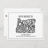 引っ越しましたフローラマンダラオレゴン州 案内ポストカード (正面/裏面)