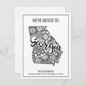 引っ越しましたフローラマンダラグルジア州 案内ポストカード (正面/裏面)