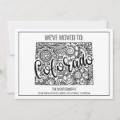 引っ越しましたフローラマンダラコロラド州ホーム 案内状 (正面)