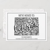 引っ越しましたフローラマンダラコロラド州ホーム 案内状 (正面/裏面)