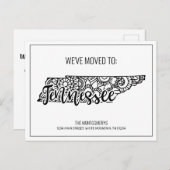 引っ越しましたフローラマンダラテネシー州 案内ポストカード (正面/裏面)