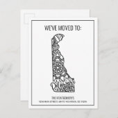 引っ越しましたフローラマンダラデレア州 案内ポストカード (正面/裏面)