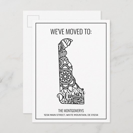 引っ越しましたフローラマンダラデレア州 案内ポストカード (正面/裏面)