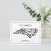 引っ越しましたフローラマンダラノースカロライナ州 案内ポストカード (スタンド正面)