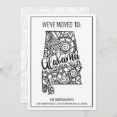 引っ越しましたフローラマンダラバマ州ニューホーム 案内状 (正面/裏面)