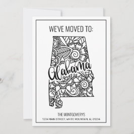 引っ越しましたフローラマンダラバマ州ニューホーム 案内状