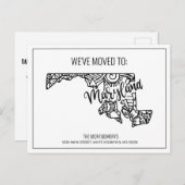 引っ越しましたフローラマンダラメリーランド州 案内ポストカード (正面/裏面)