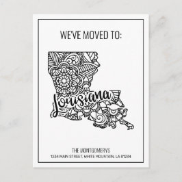 引っ越しましたフローラマンダラルイジアナ州 案内ポストカード