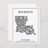 引っ越しましたフローラマンダラルイジアナ州 案内ポストカード (正面/裏面)