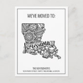 引っ越しましたフローラマンダラルイジアナ州 案内ポストカード (正面)