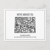 引っ越しましたフローラマンダラワイオミング州 案内ポストカード (正面)