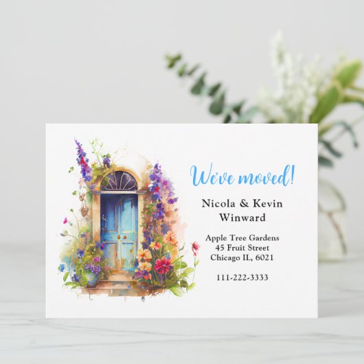 引っ越しましたフローララベンダーフラワーズドア 案内状 (スタンド正面)