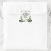 引っ越しましたフローラ住所 シール変化 スクエアシール (バッグ)