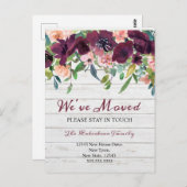 引っ越しましたフローラ変更のアドレスの新しいホーム ポストカード (正面/裏面)