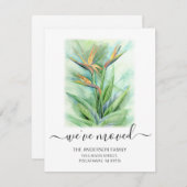 引っ越しましたフローラ楽園の名移動の鳥 案内状 (正面/裏面)