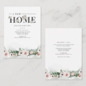 引っ越しましたフローラ移動の変更 ノートカード (正面/裏面)