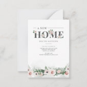 引っ越しましたフローラ移動の変更 ノートカード (正面)