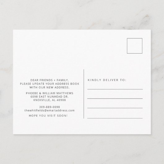 引っ越しましたフローラ移動の変更 案内ポストカード (裏面)