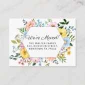 引っ越しましたフローラ移動告知ミニカード コーリングカード (正面)