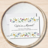 引っ越しましたフローラ移動告知ミニカード ノートカード