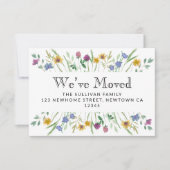 引っ越しましたフローラ移動告知ミニカード ノートカード (正面)
