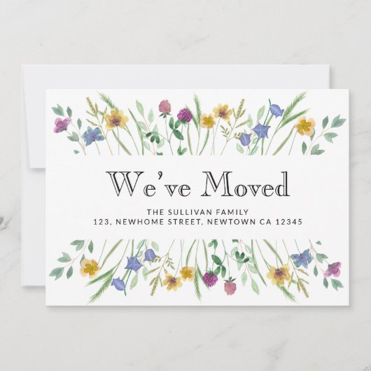 引っ越しましたフローラ移動 案内状 (正面)