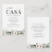 引っ越しましたフローラ素朴ニューカーサムービング ノートカード (正面/裏面)