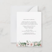 引っ越しましたフローラ素朴ニューカーサムービング ノートカード (裏面)